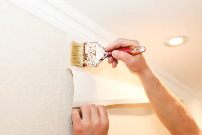 Pose de papier peint à Sahune — revêtements muraux et toiles de verre